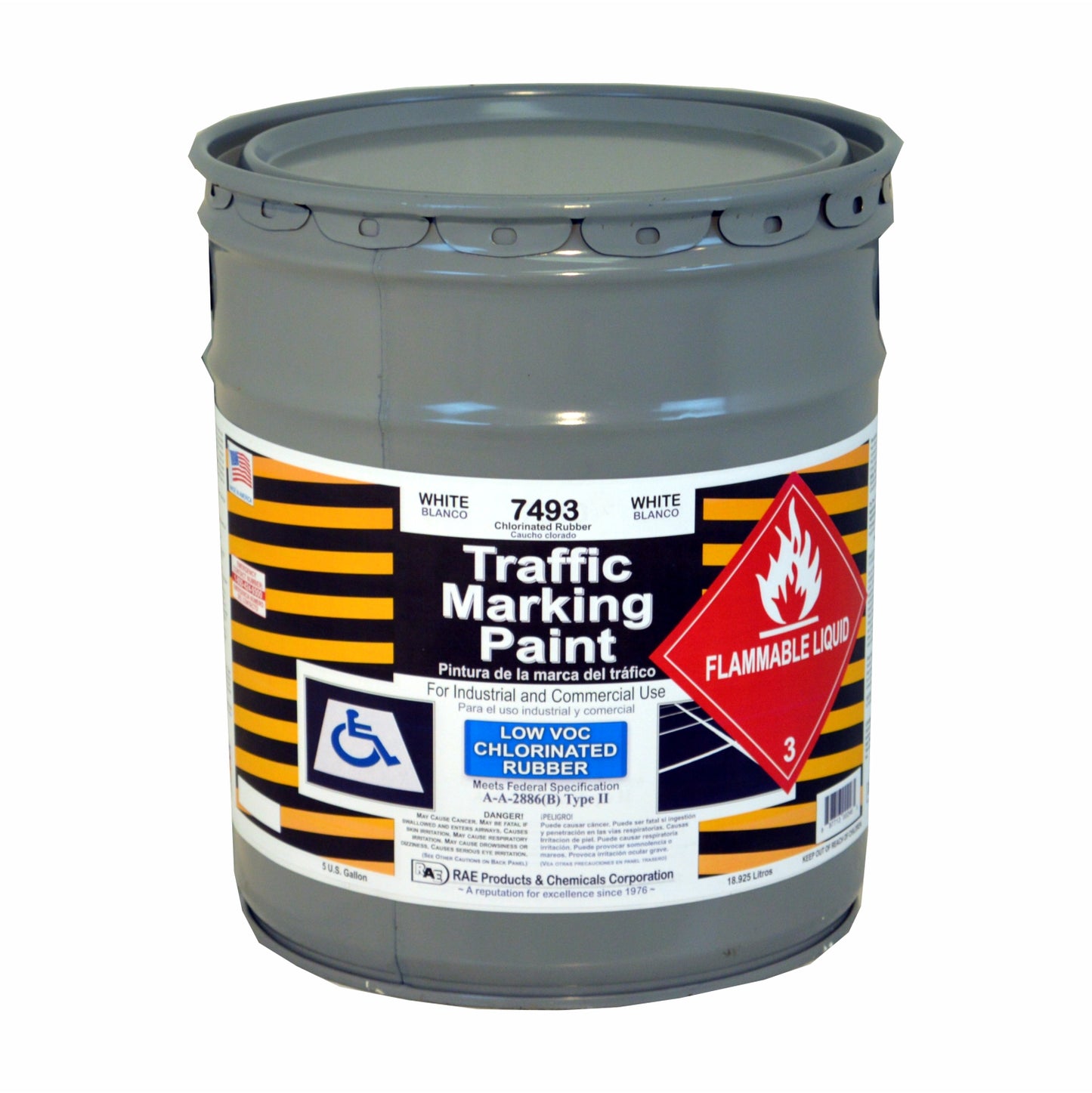 Low VOC chlorinated rubber marking paint