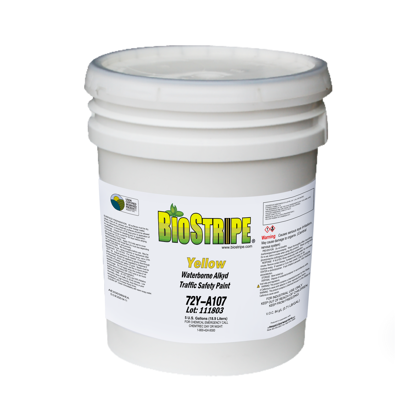 Waterborne Alkyd Traffic Paint Yellow