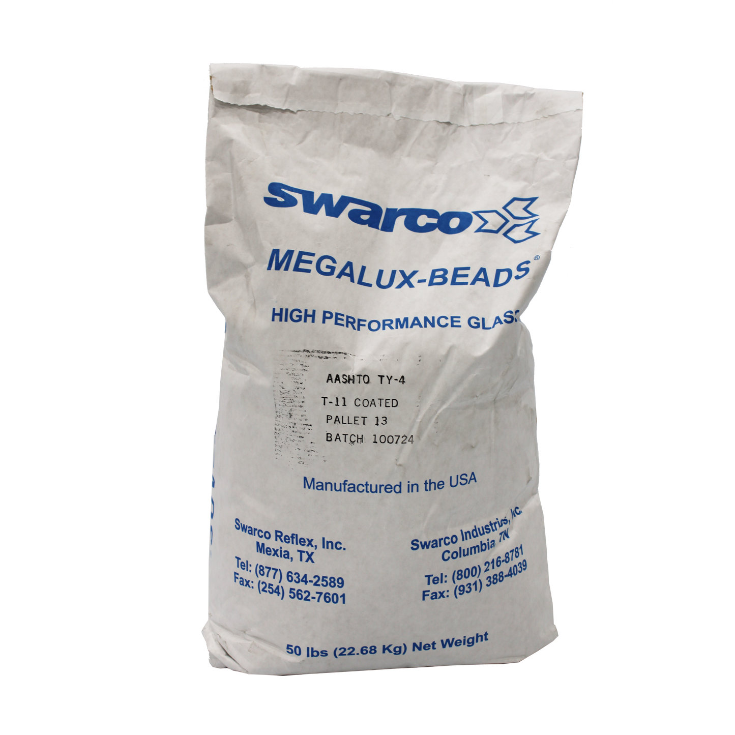 SWARCO IL Type-4 Megalux Glass Beads 50 lbs. Bag