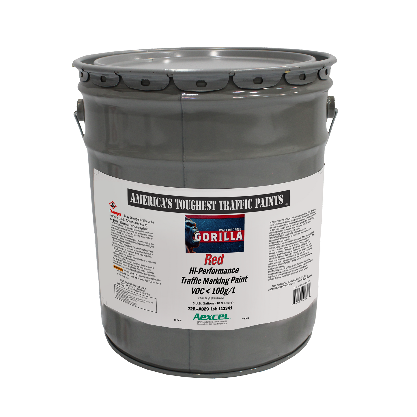 Gorilla Waterborne Marking Paint Red