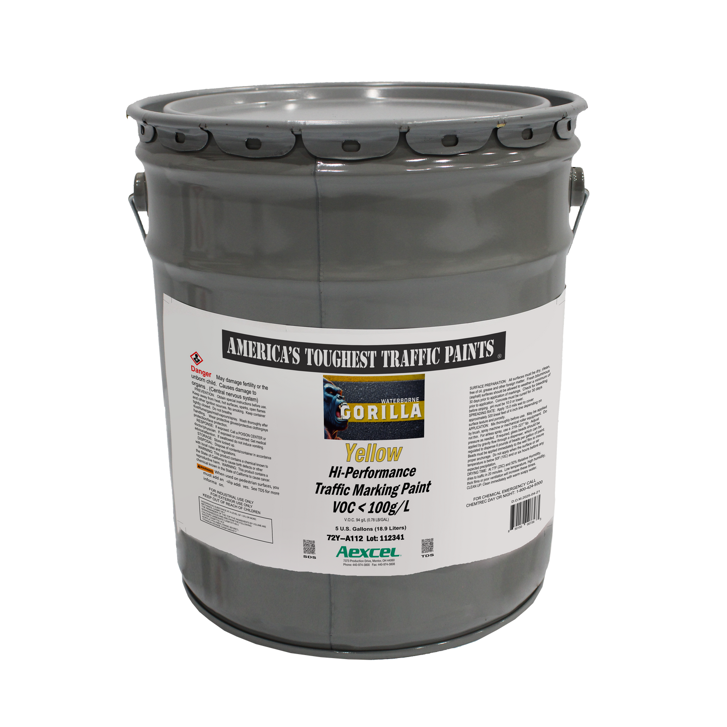 Gorilla Waterborne Marking Paint Yellow