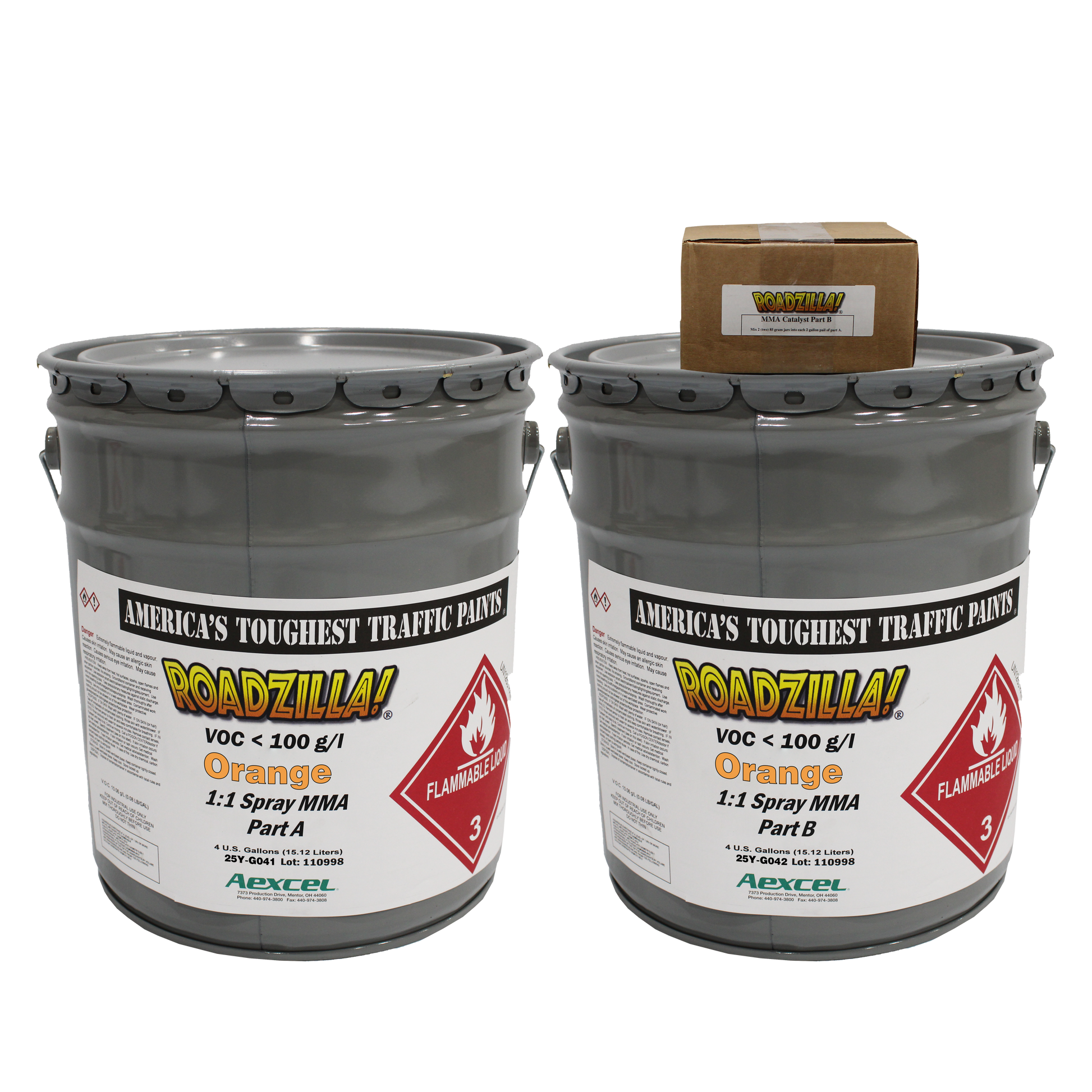 picture of 2 Orange Roadzilla 1:1 MMA drums Part A and Part B with Catalyst