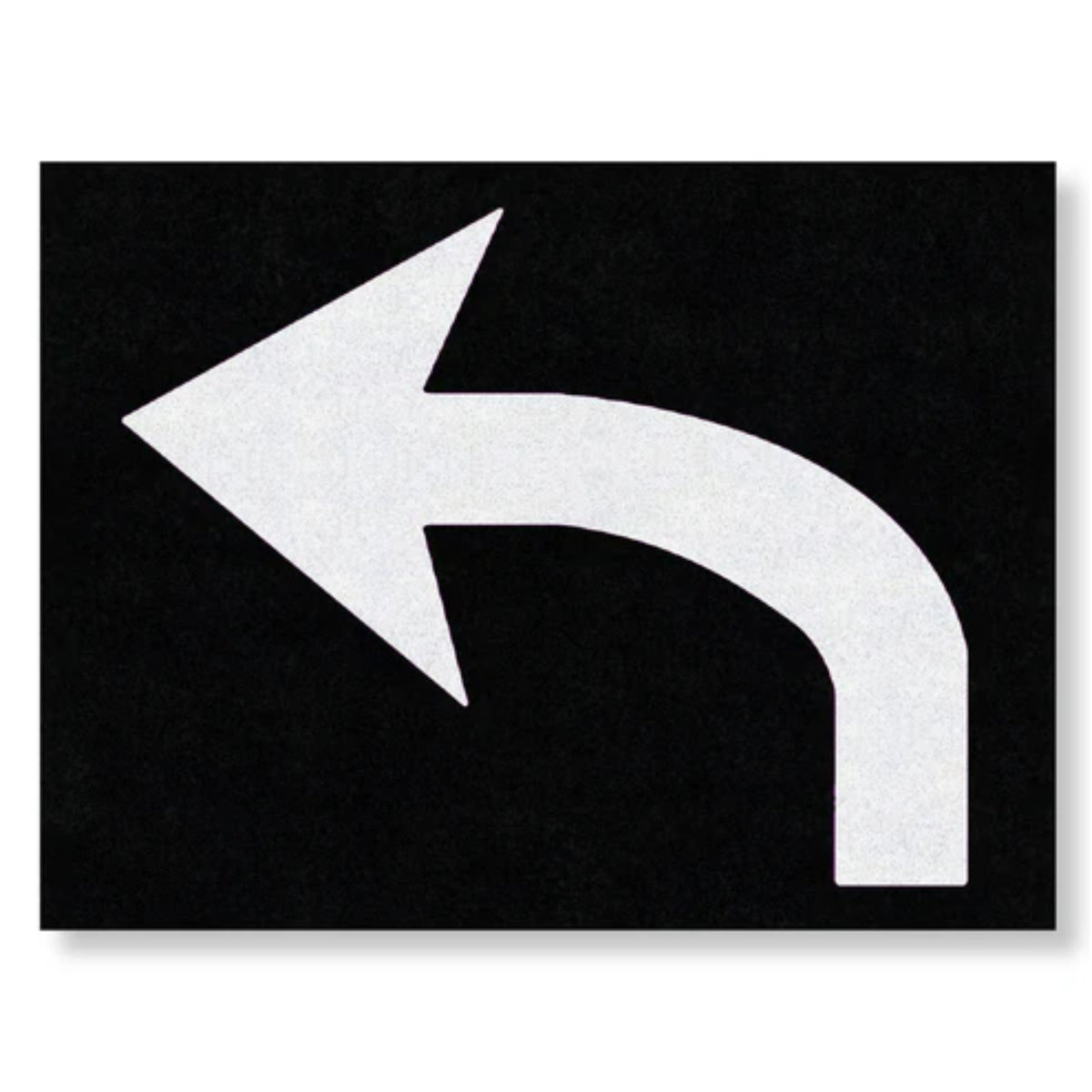 Preformed Thermoplastic Turn Arrow with Black Contrast