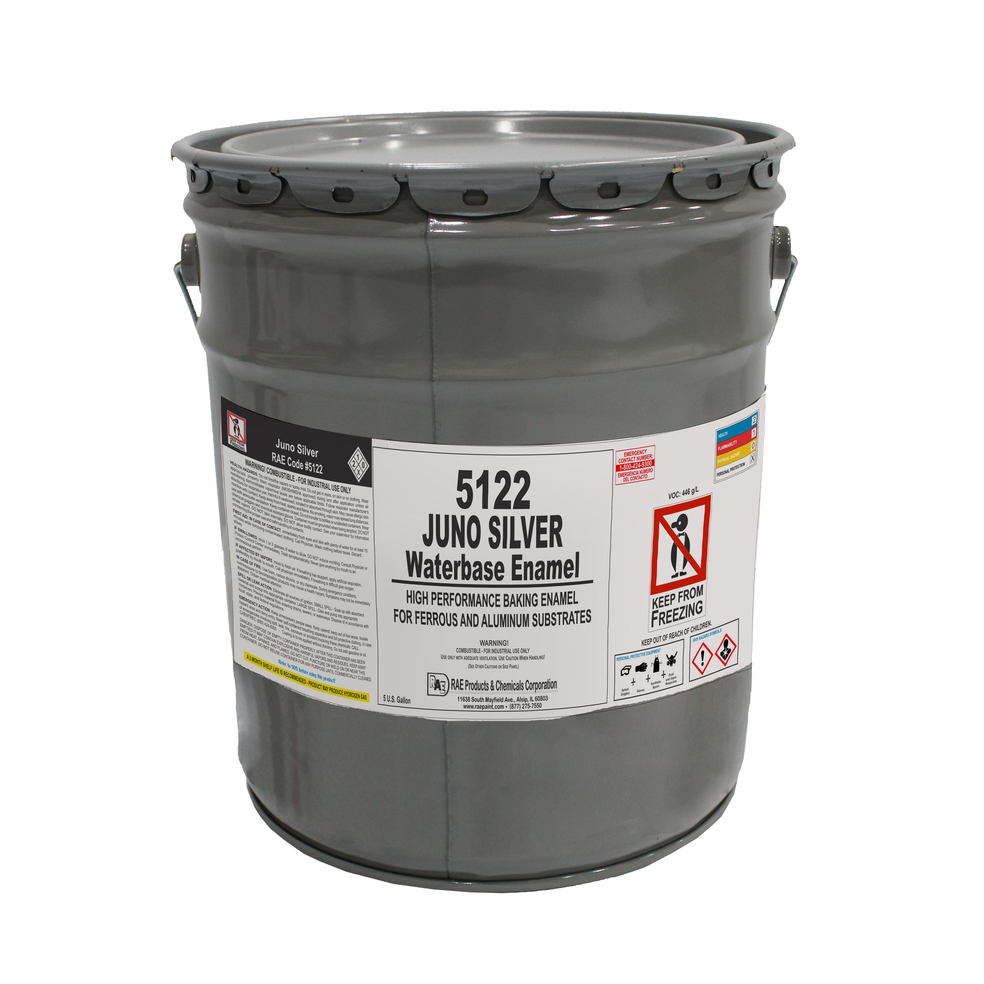 RAE Juno Silver Waterbase Enamel 5 gallons