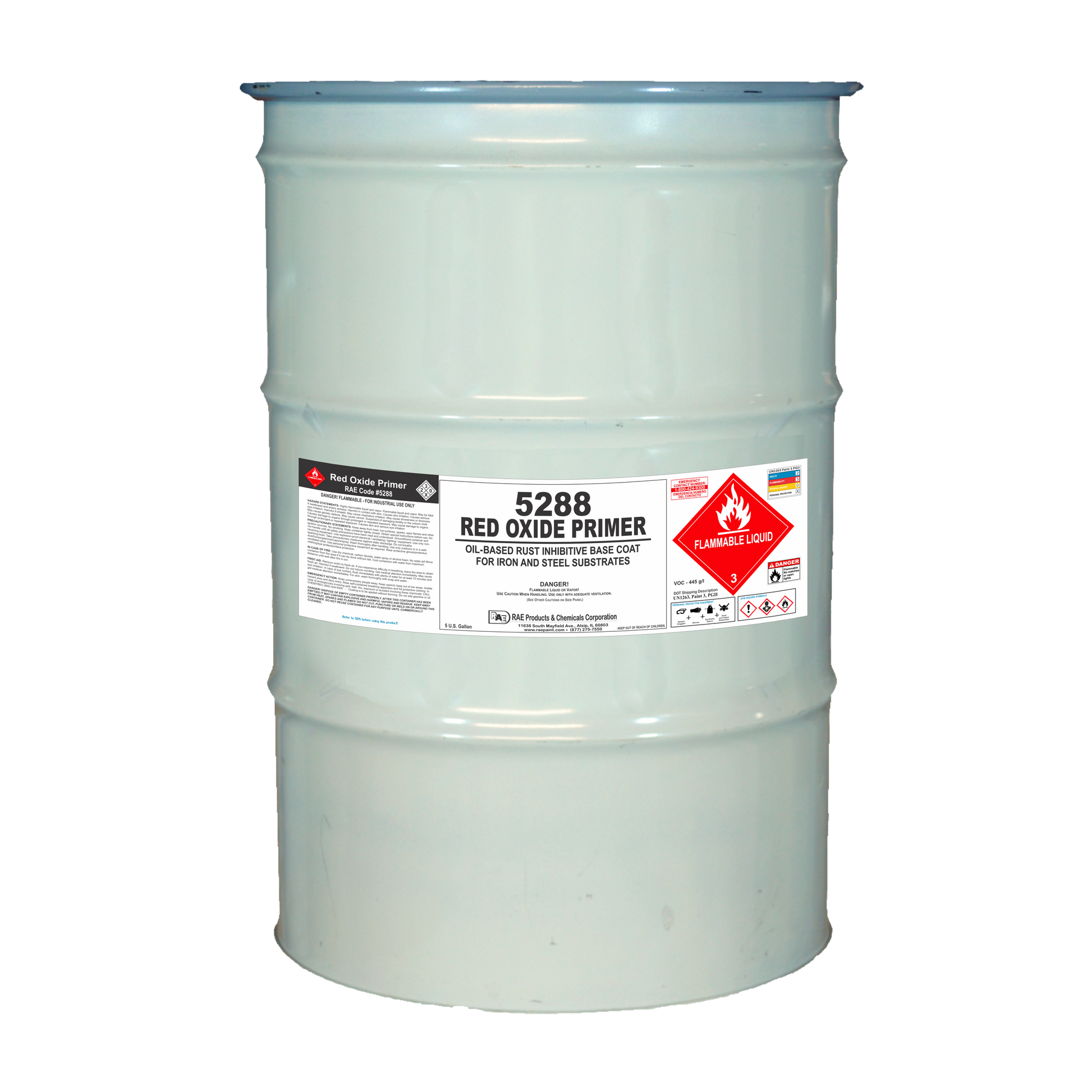 RAE Red Oxide Primer Oil-Based Rust Coat 55 gallons