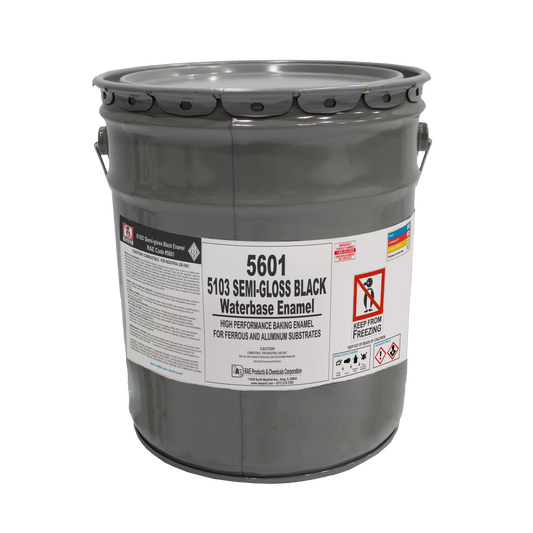 Black 5103 Semi-Gloss Waterbase Baking Enamel 5 gallons