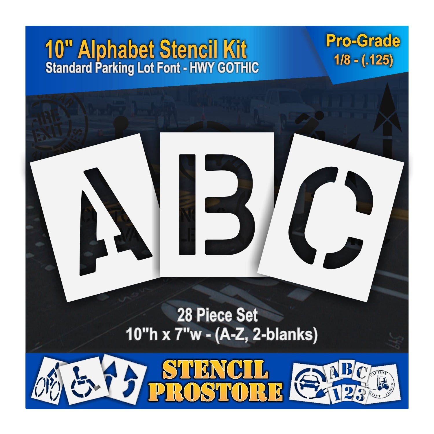10" A, B, and C 28 piece