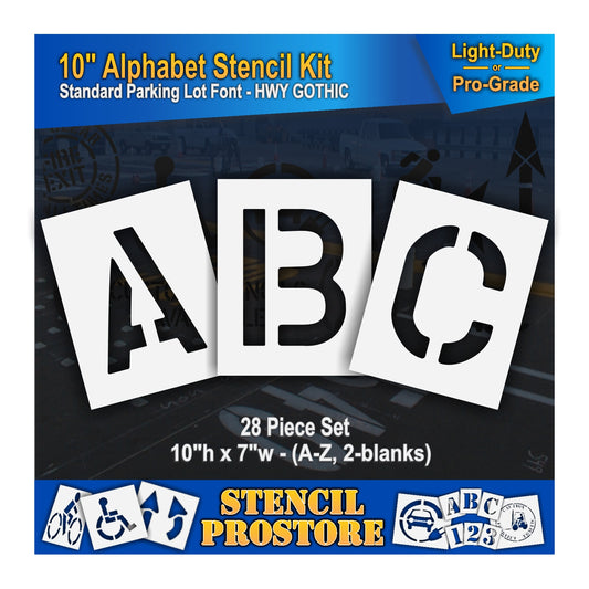 10" A, B, and C Stencils
