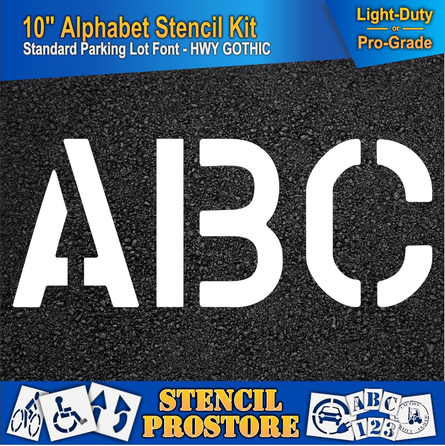 10" A, B, and C preview on asphalt