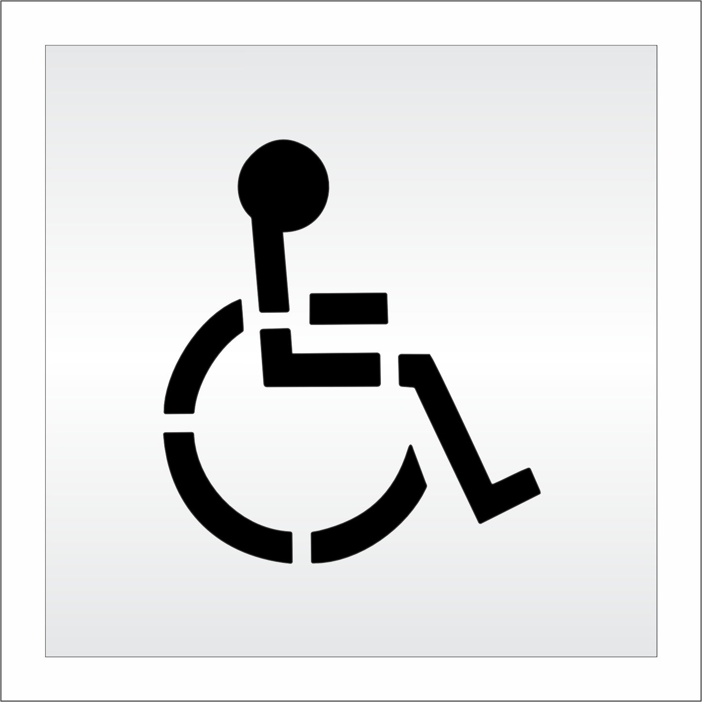 10 Inch Handicap Pavement Stencil – ADA-Compliant Stencil for Parking Lots