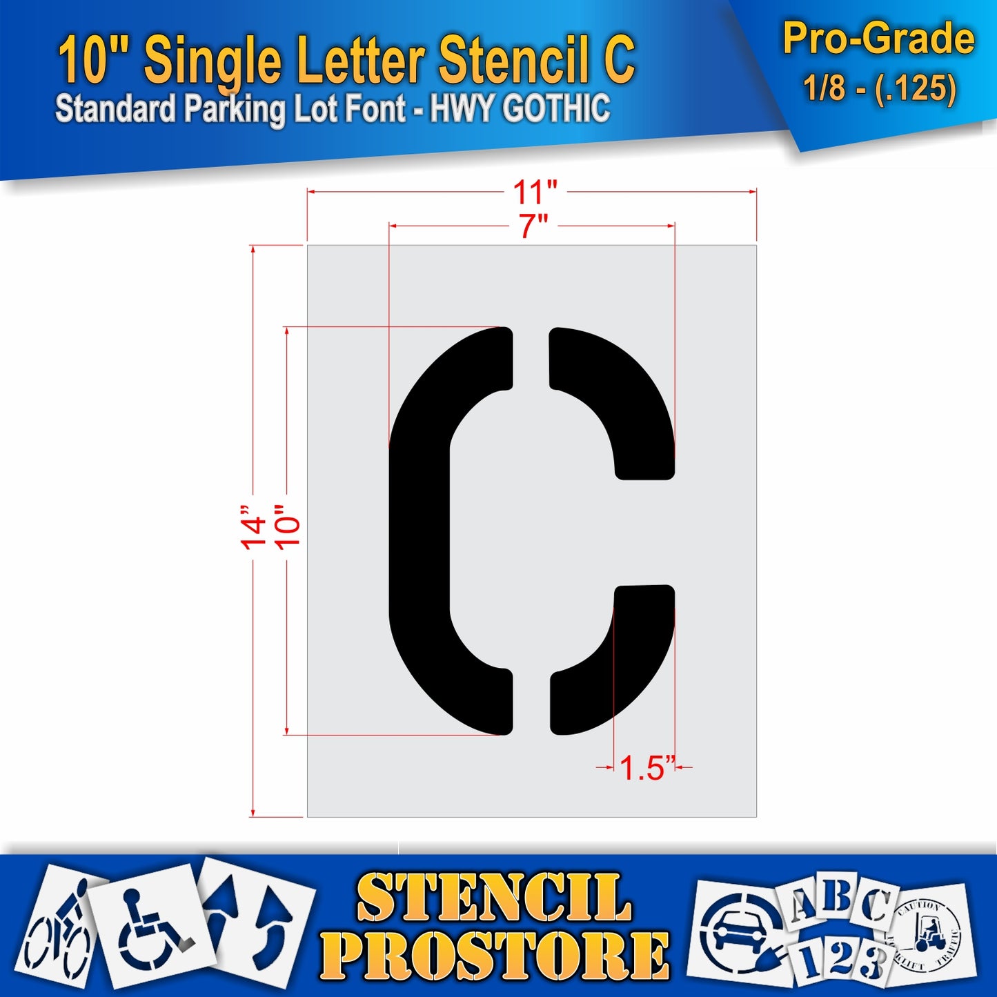 10" Alphabet Kit Stencil