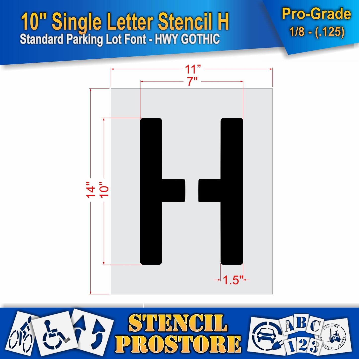 10" Alphabet Kit Stencil