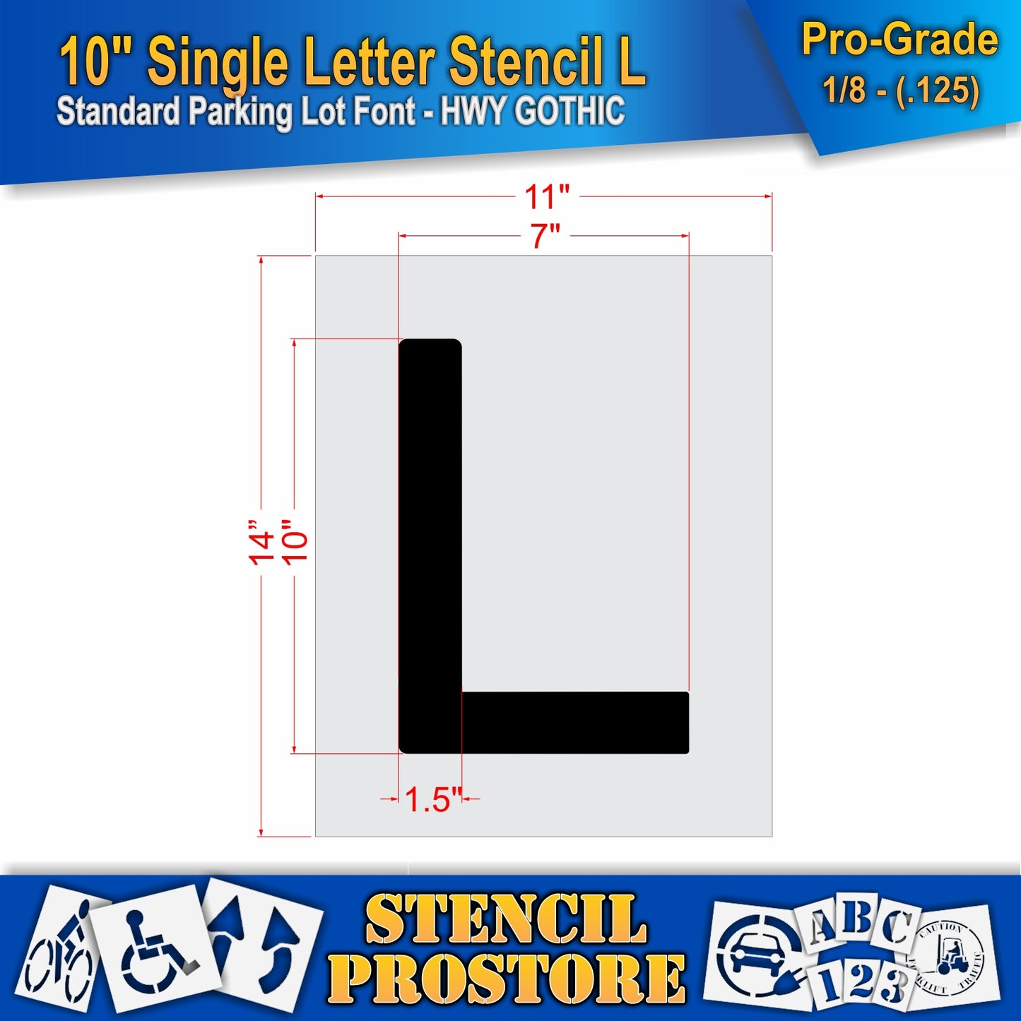 10" Alphabet Kit Stencil