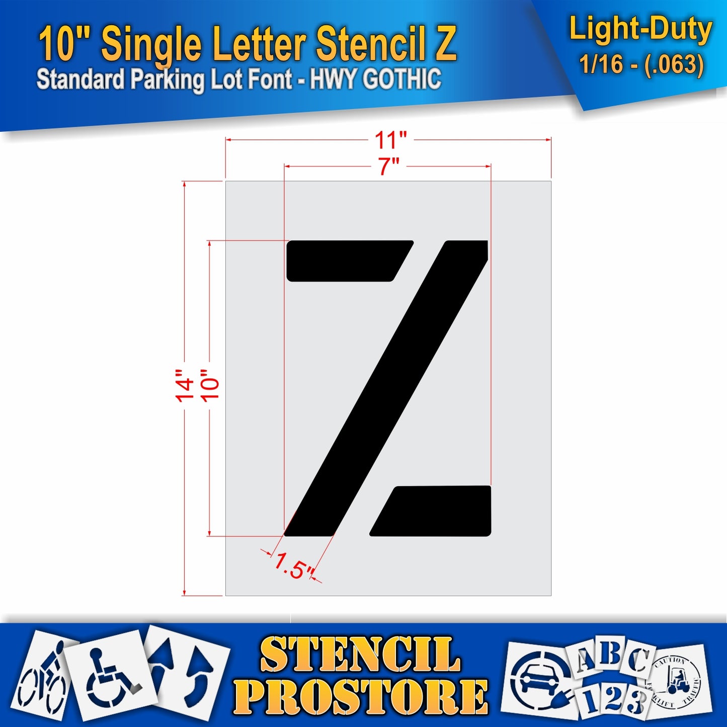 10" Alphabet Kit Stencil