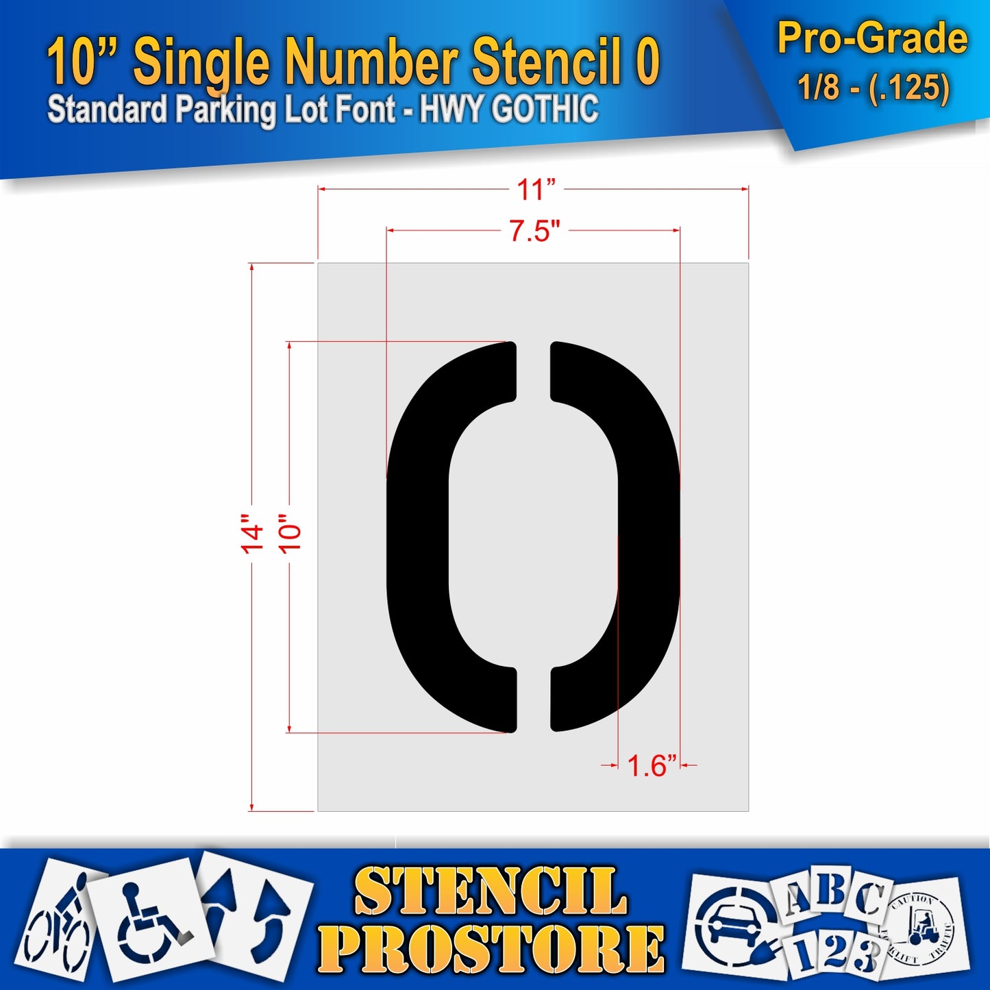 10" Number Kit Stencil