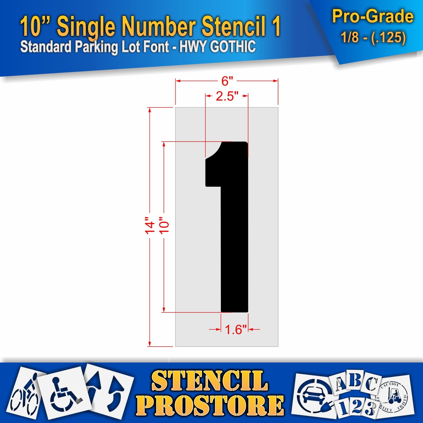 10" Number Kit Stencil