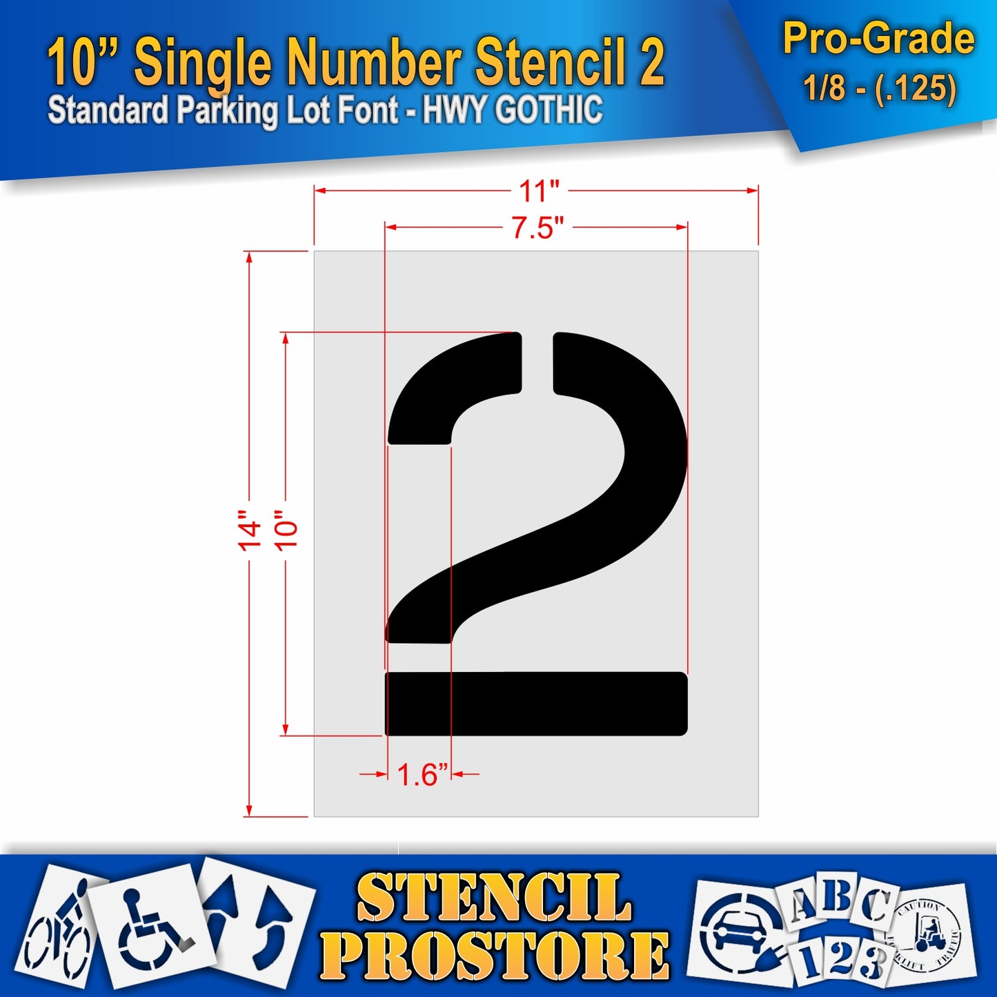 10" Number Kit Stencil