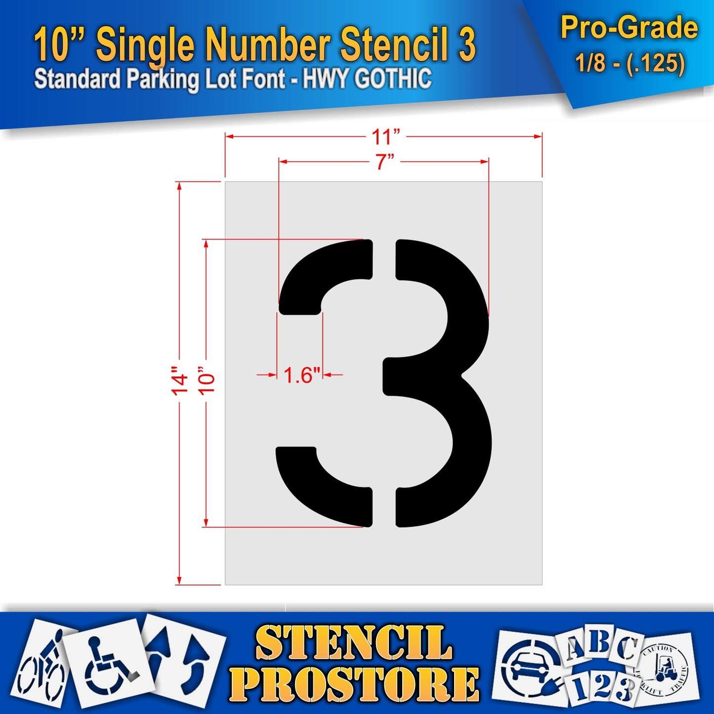 10" Number Kit Stencil