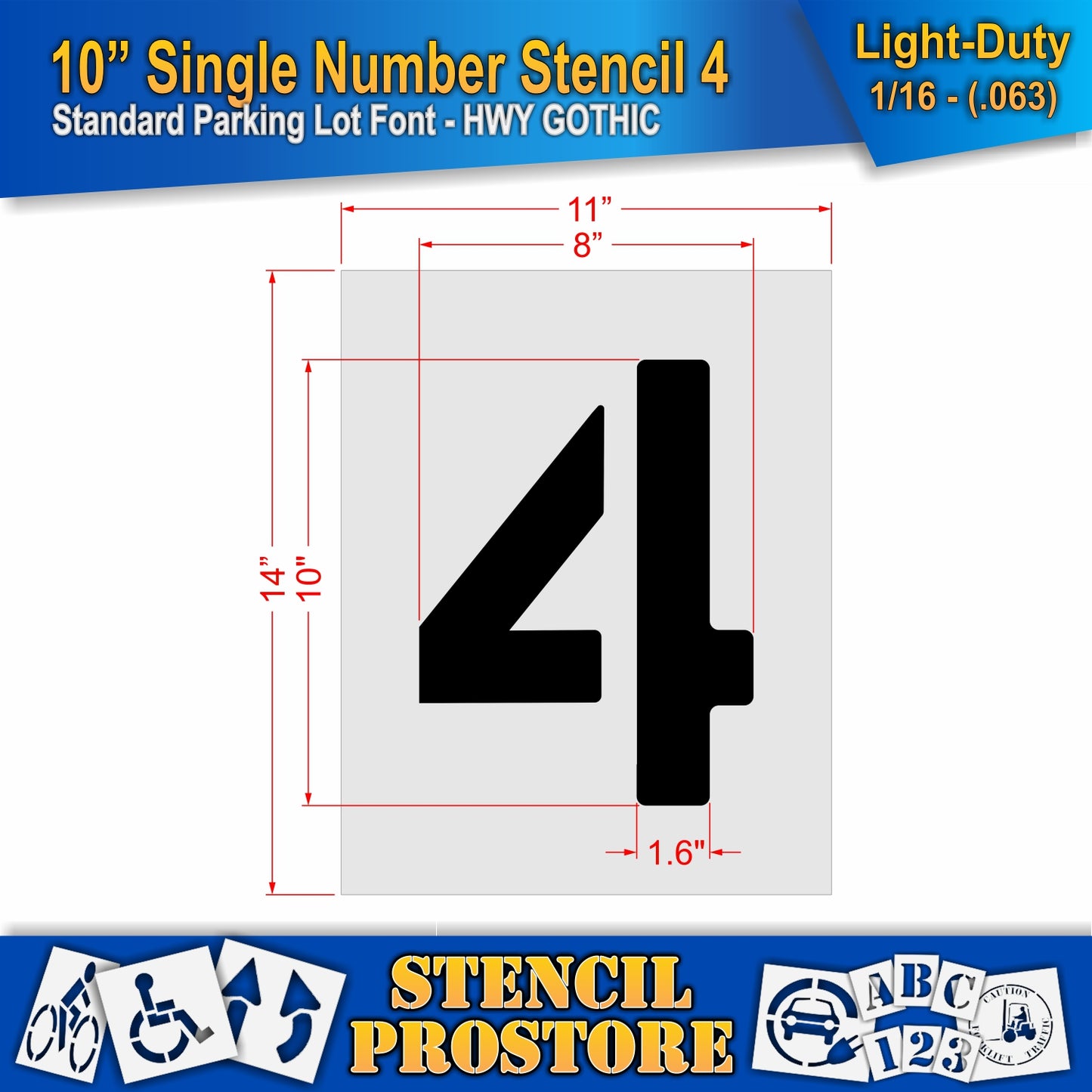 10" Number Kit Stencil