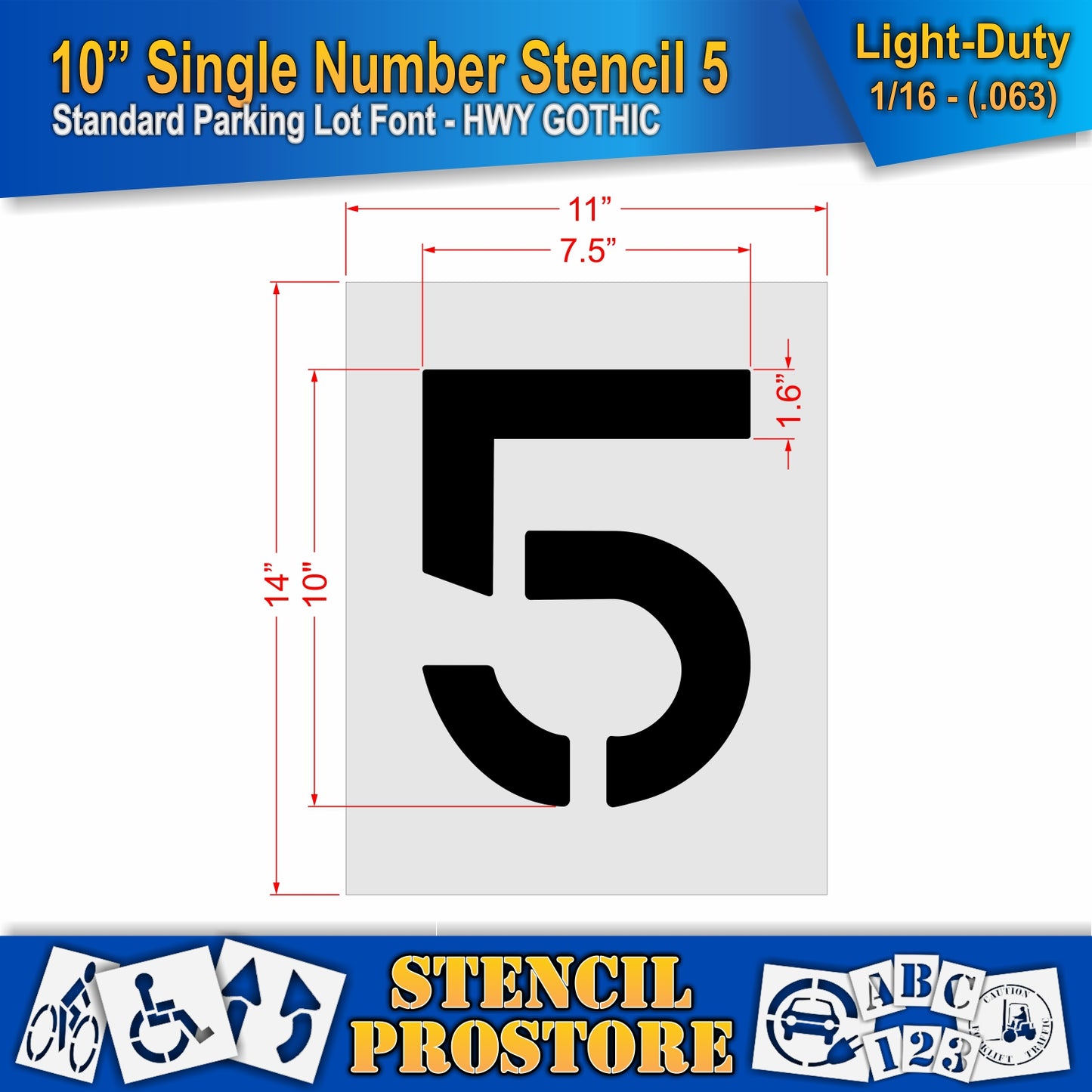 10" Number Kit Stencil