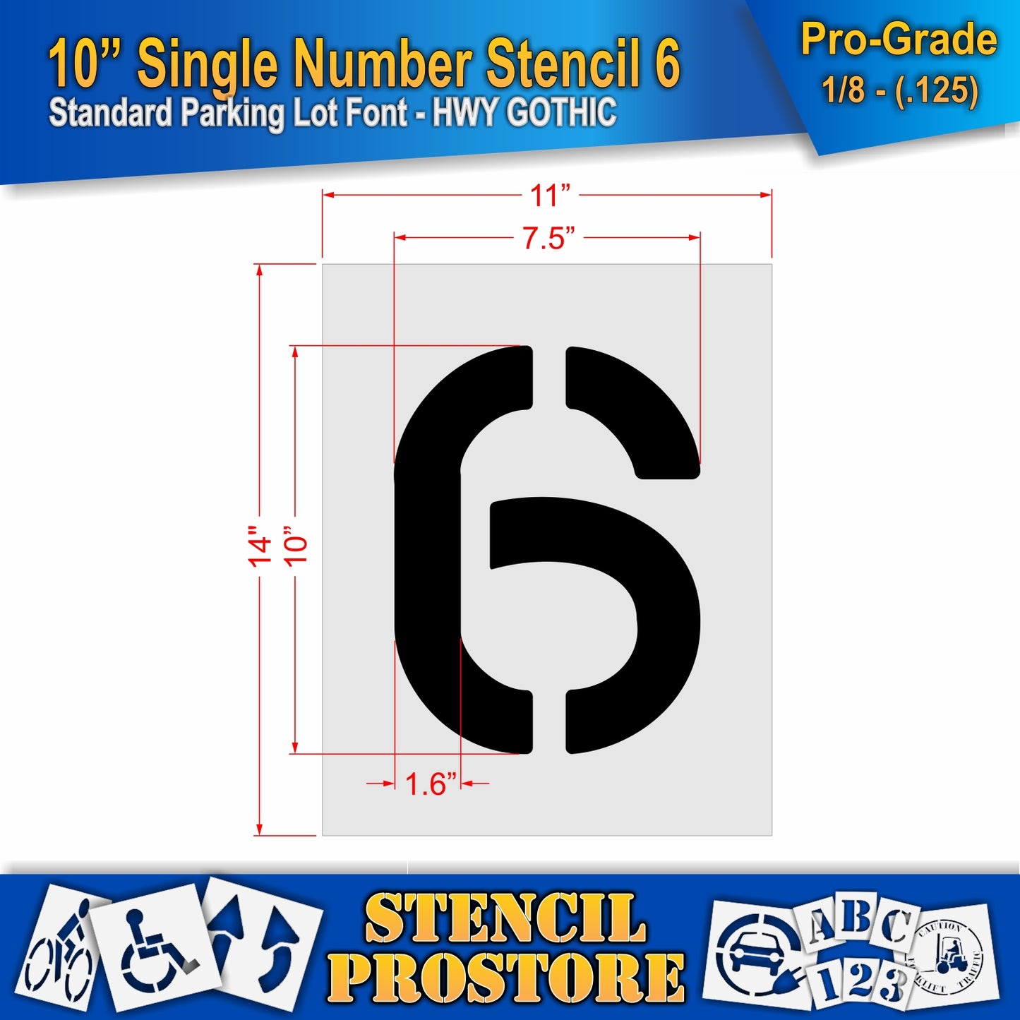 10" Number Kit Stencil