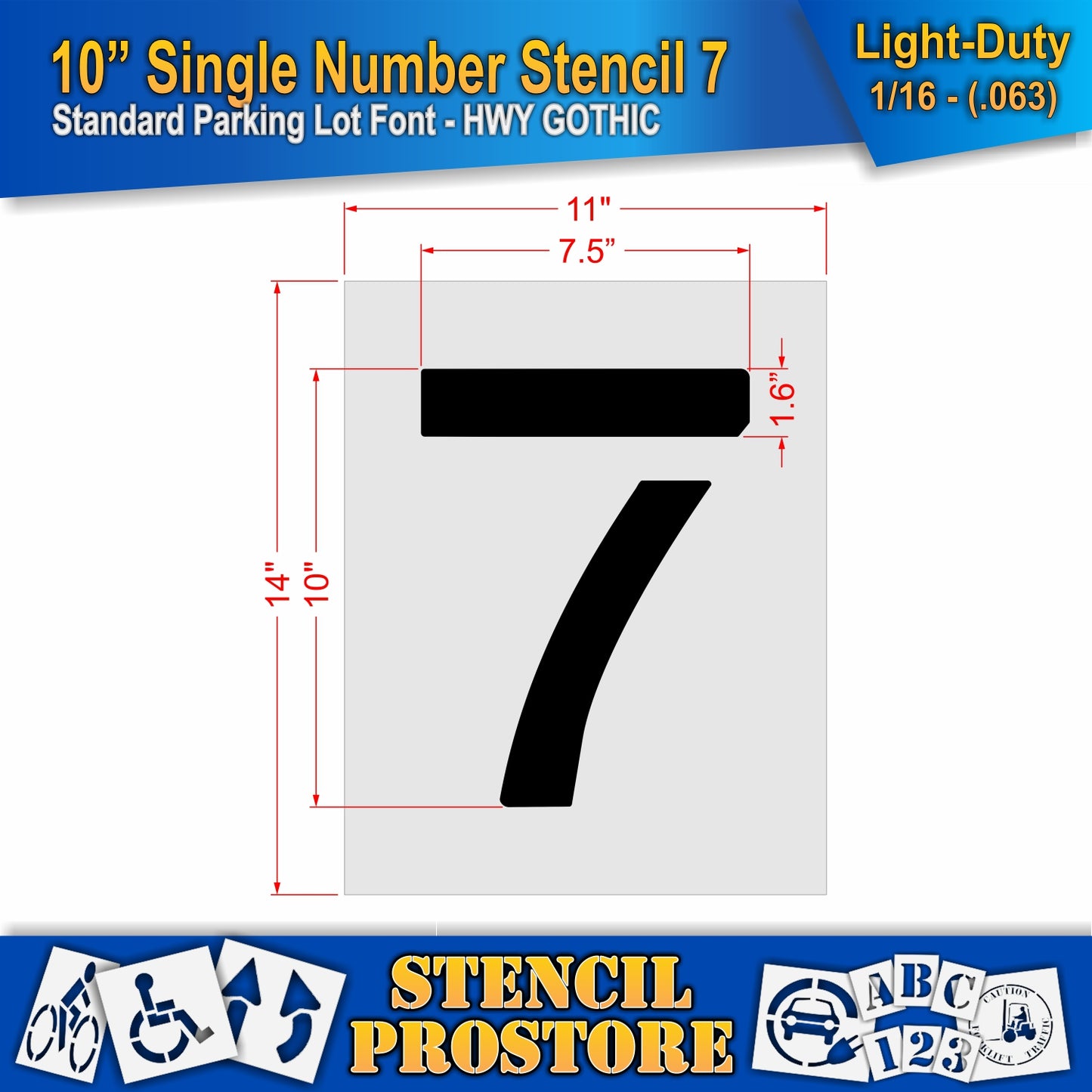 10" Number Kit Stencil
