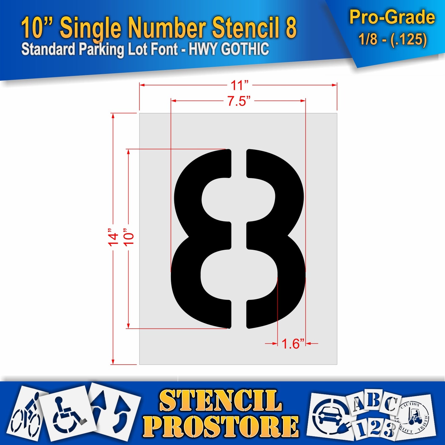 10" Number Kit Stencil