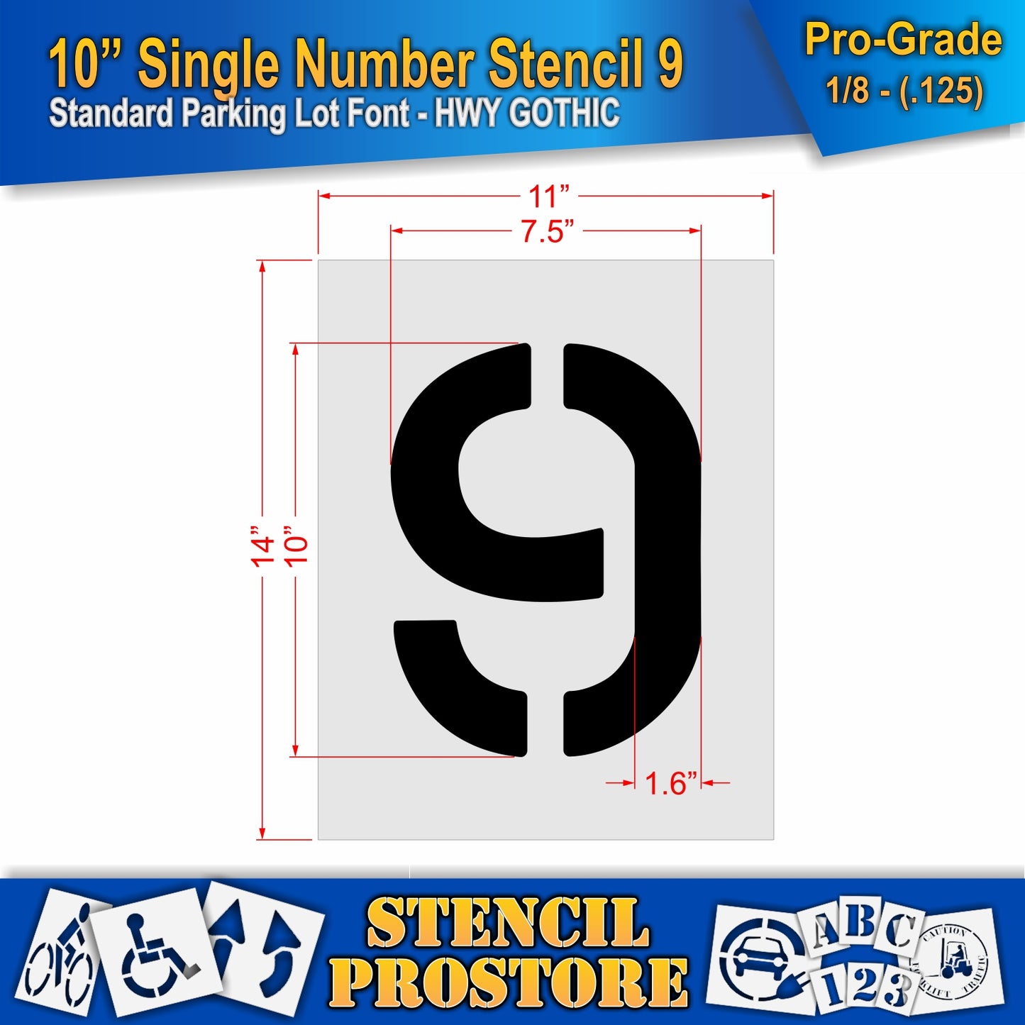 10" Number Kit Stencil