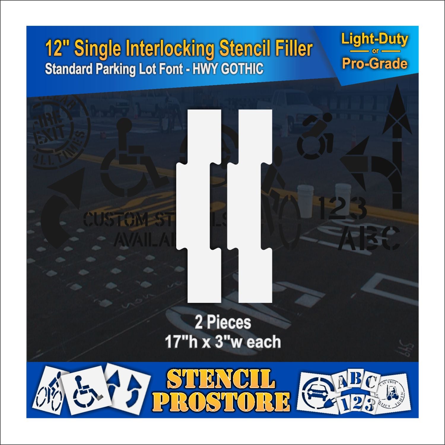 2 stencil fillers with height and width