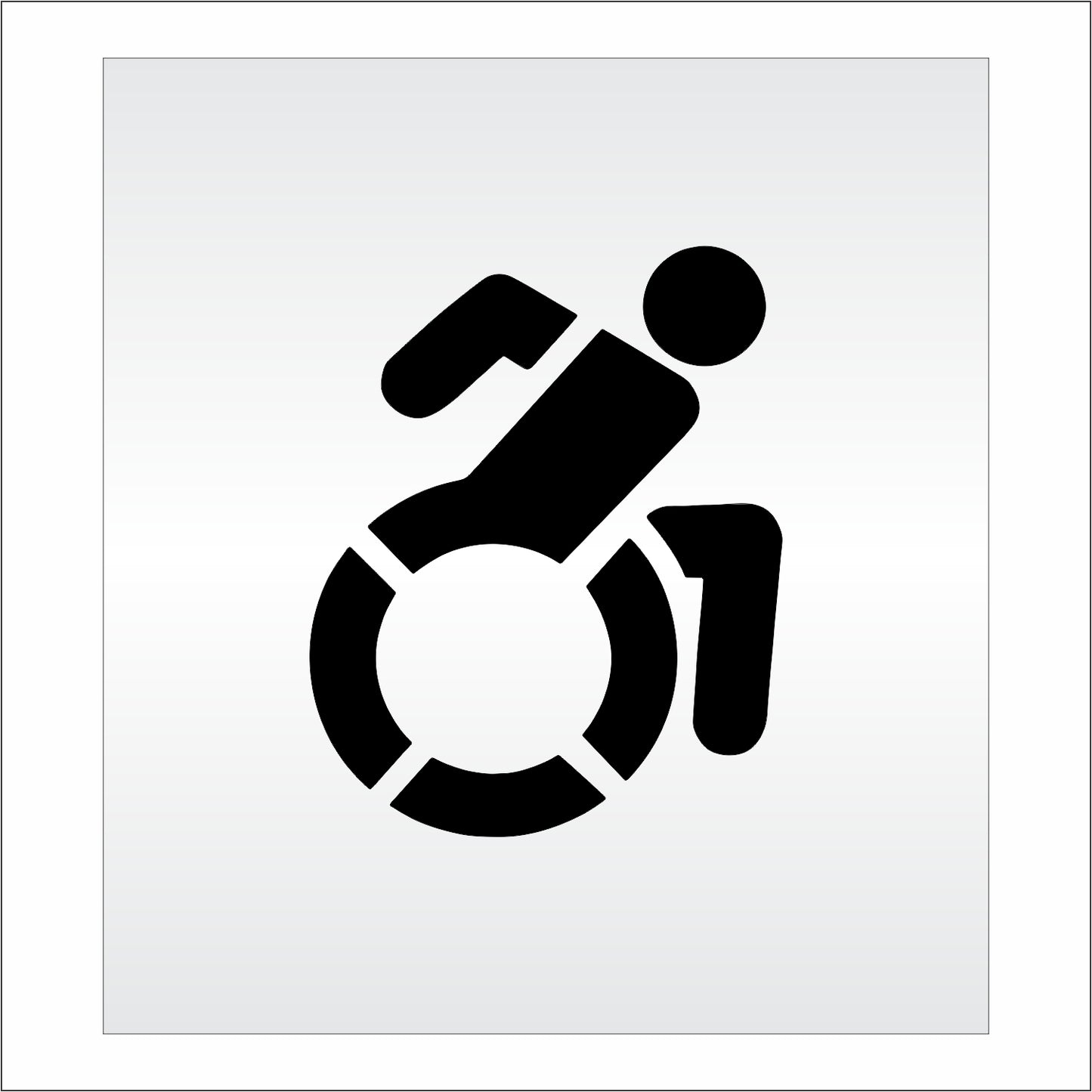 12 Inch NYSDOT Accessible Icon Pavement Stencil – ADA-Compliant Stencil for Parking Lots