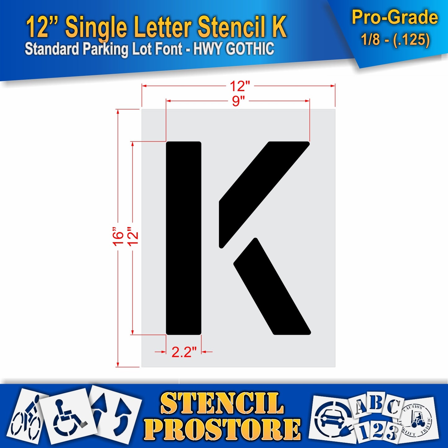 12" Alphabet Kit Stencil