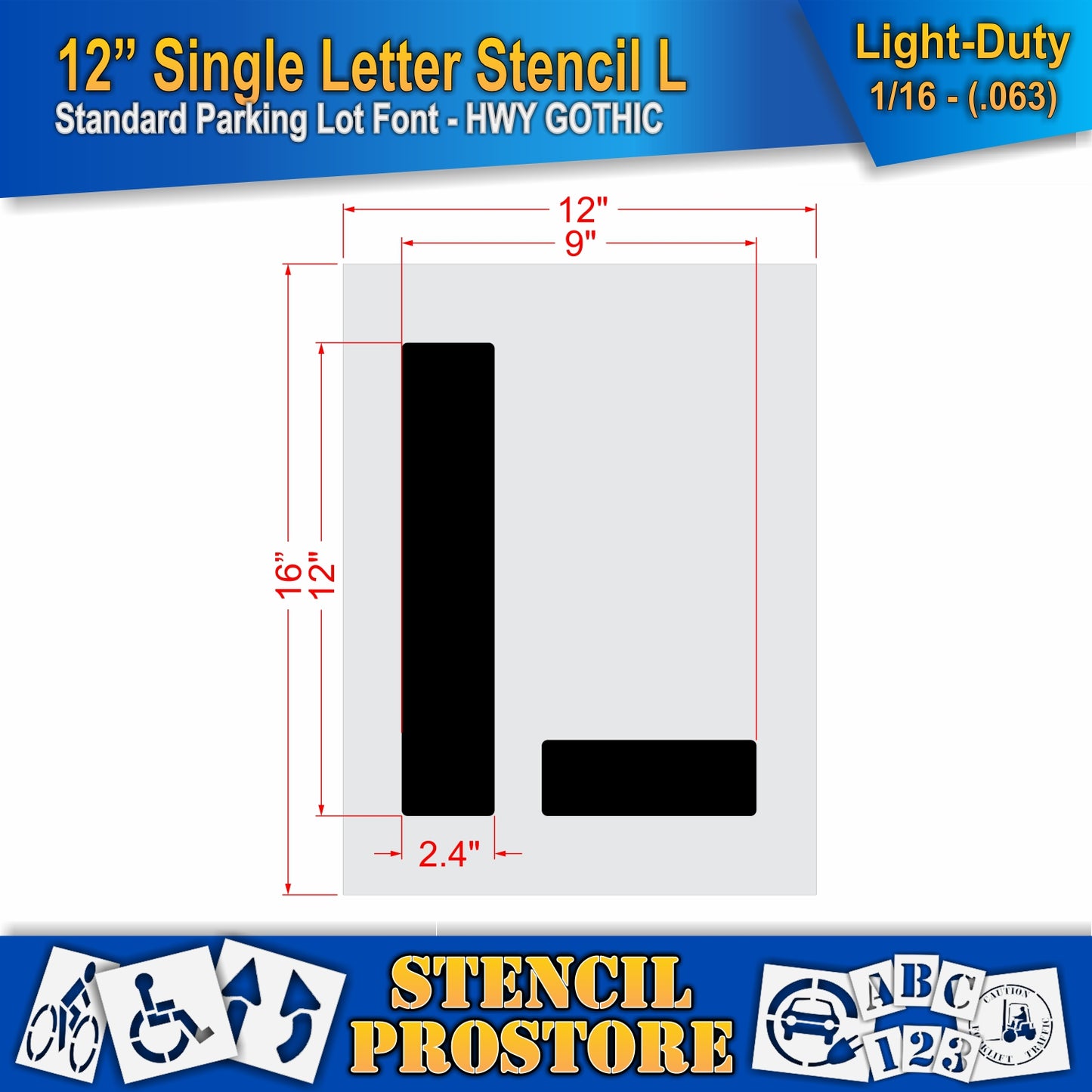 12" Alphabet Kit Stencil