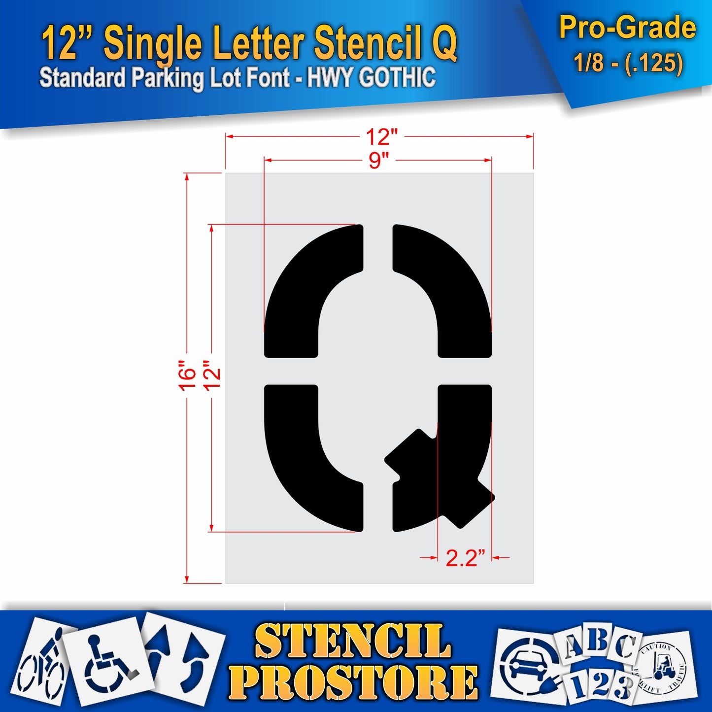 12" Alphabet Kit Stencil