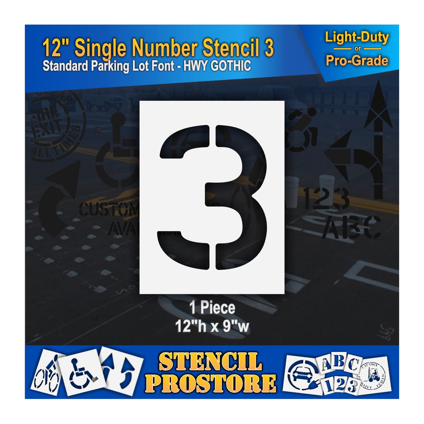 12" Number Kit Stencil