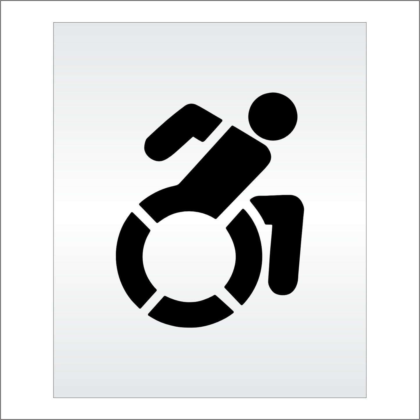15 Inch NYSDOT Accessible Icon Pavement Stencil – ADA-Compliant Stencil for Parking Lots