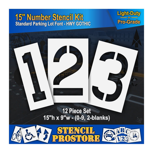 15" 1, 2, and 3 stencils