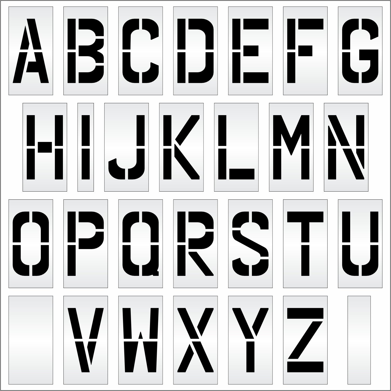 16" alphabet ful set from A-Z with filler and blank