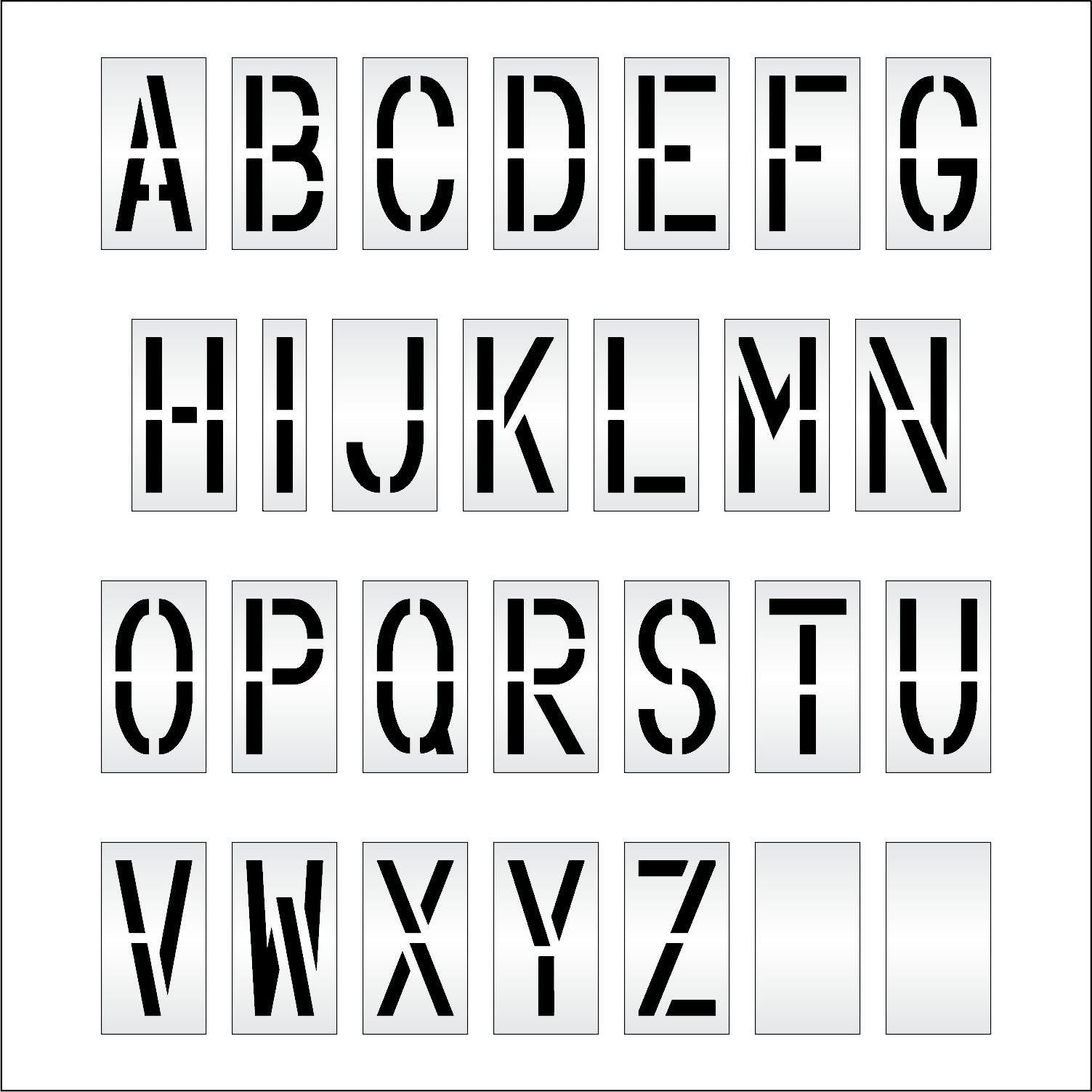 18" alphabet full set from A-Z with 2 blanks
