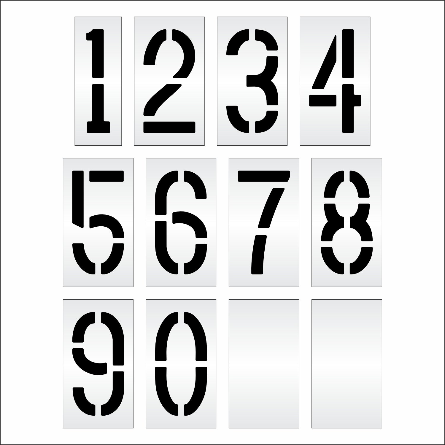 18" number kit full set 0-9 and 2 blanks