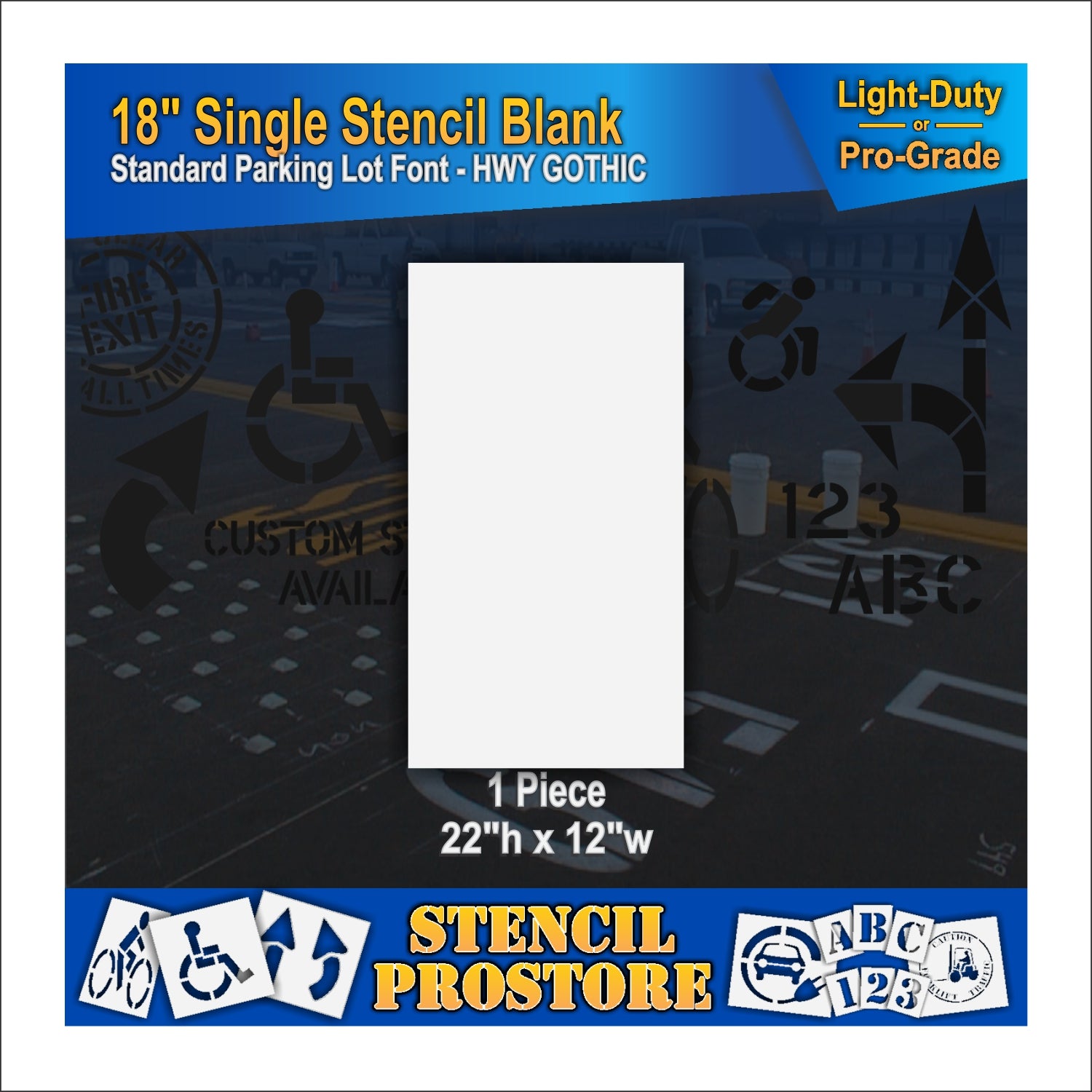 22"x12" Blank stencil