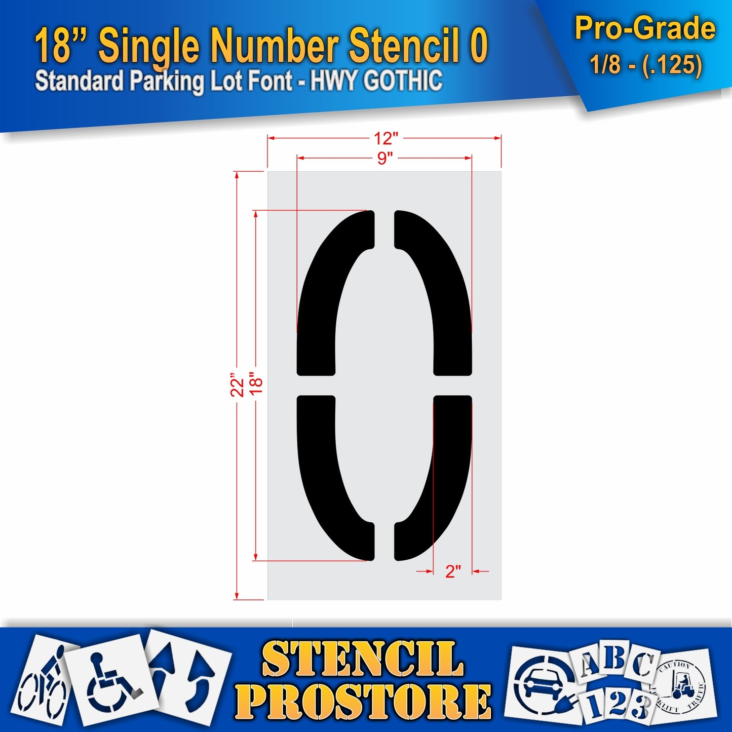 18" Number Kit Stencil