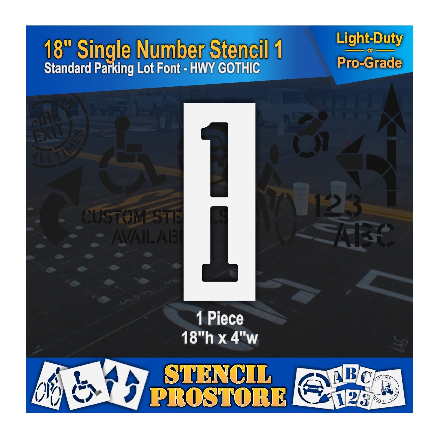 18" single number 1 stencil