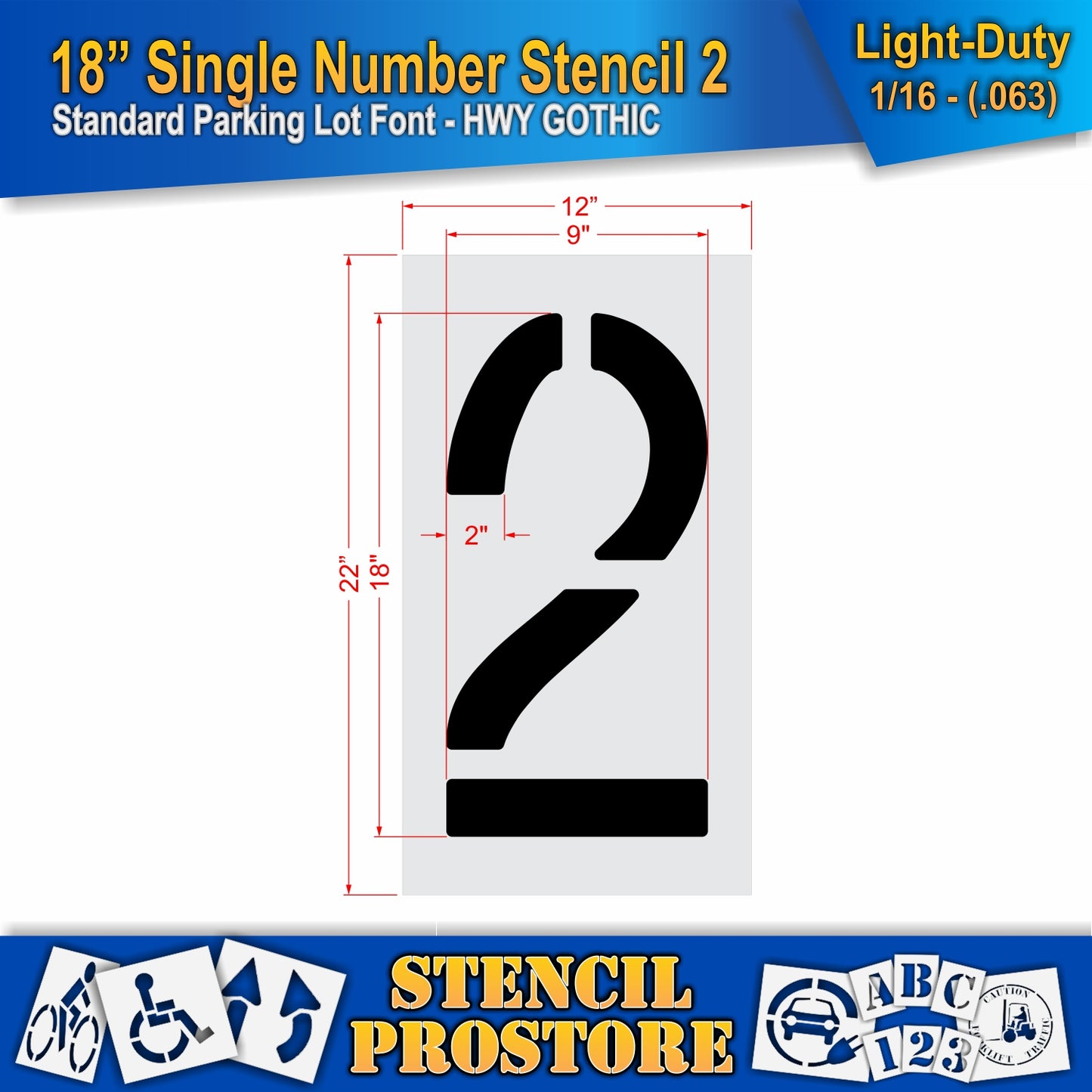 18" Number Kit Stencil
