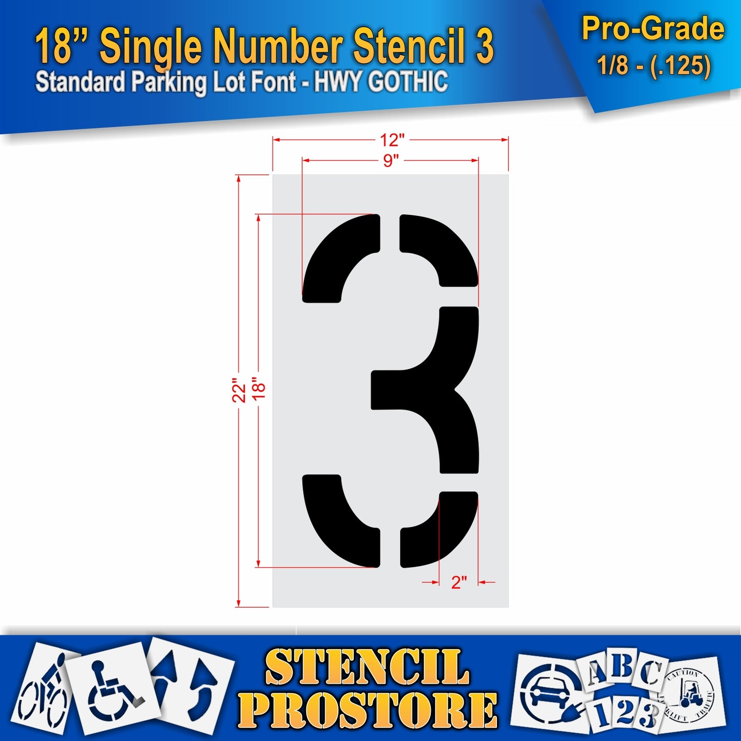 18" Number Kit Stencil