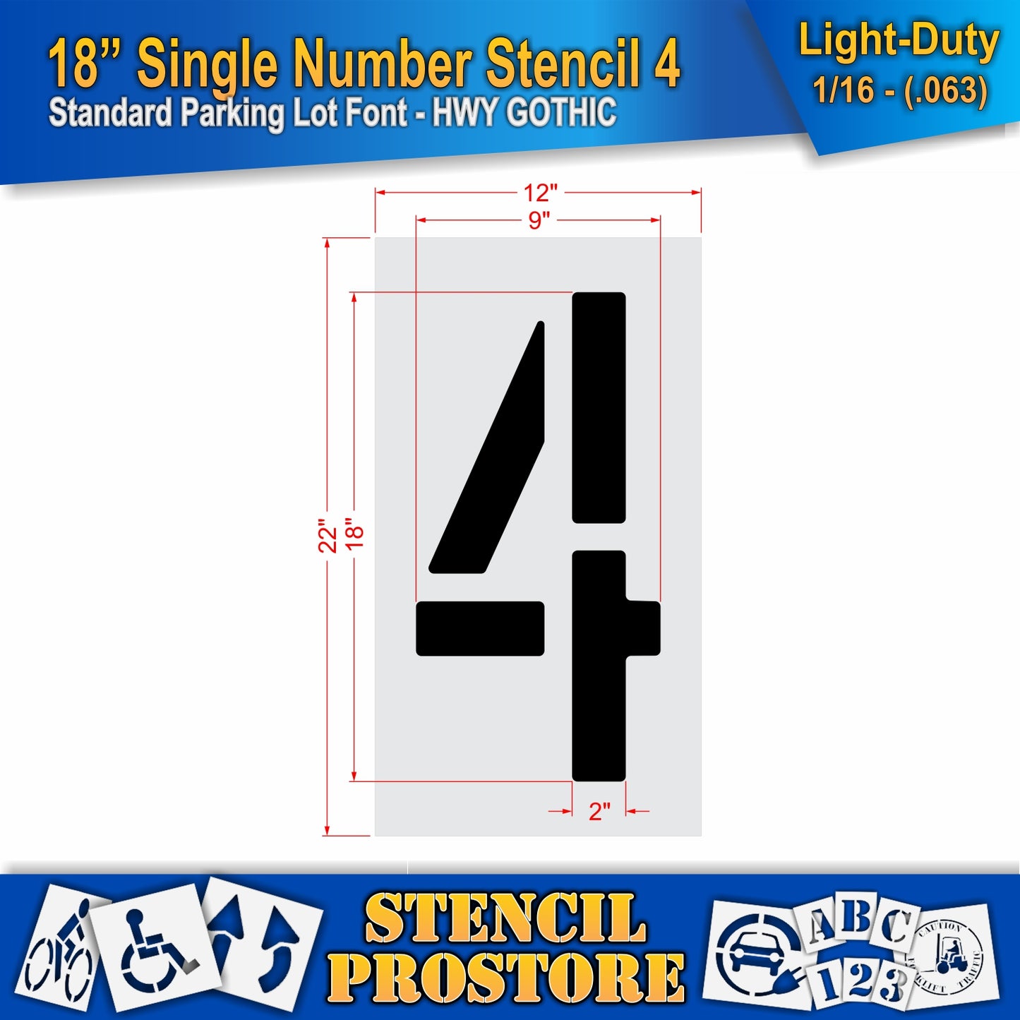 18" Number Kit Stencil