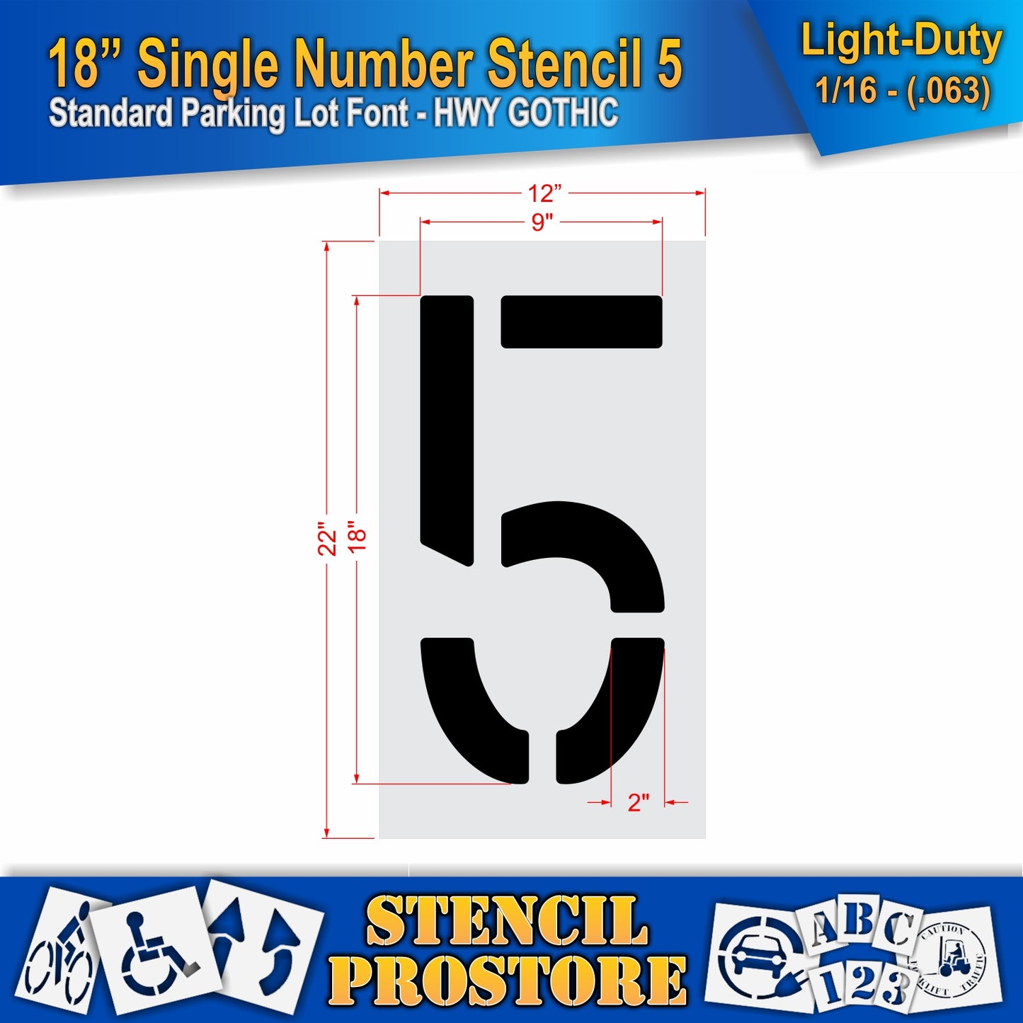 18" Number Kit Stencil