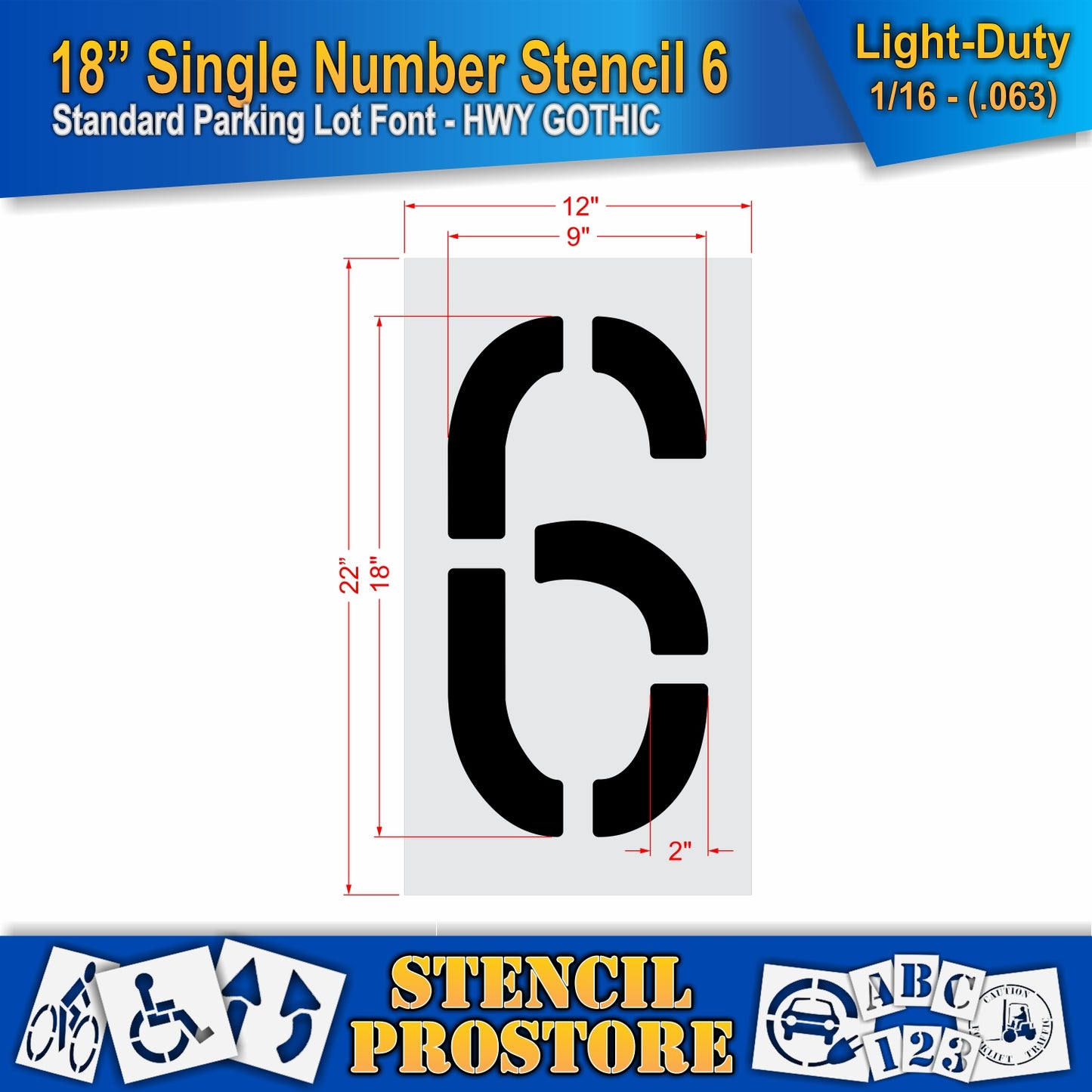 18" Number Kit Stencil