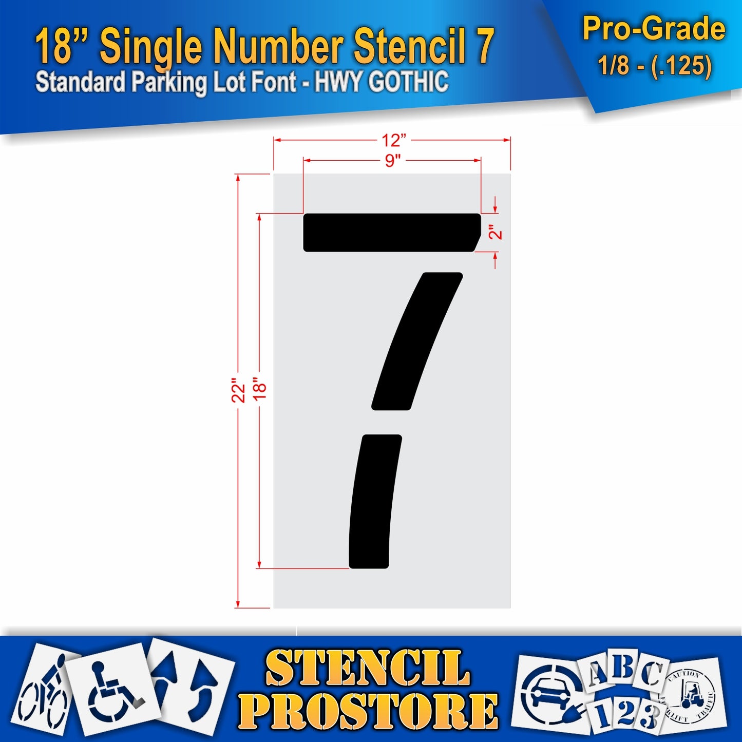 18" Number Kit Stencil