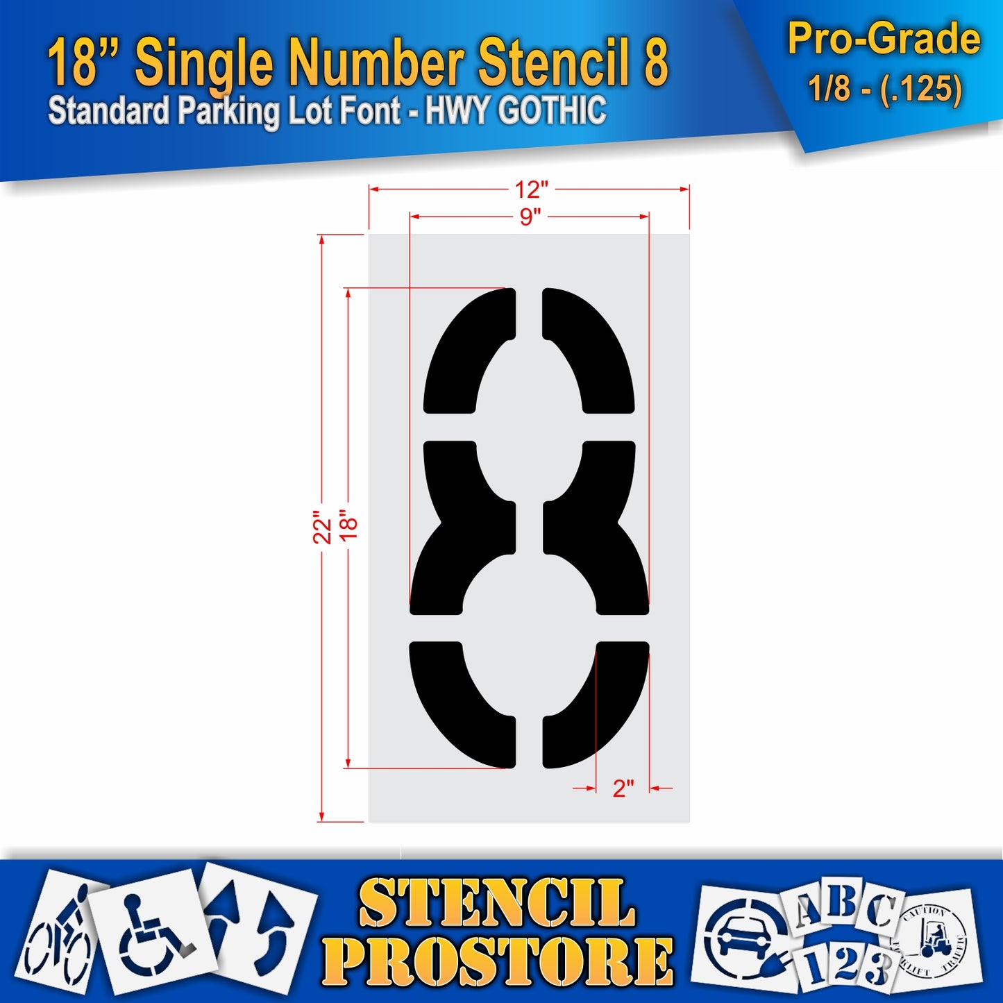 18" Number Kit Stencil