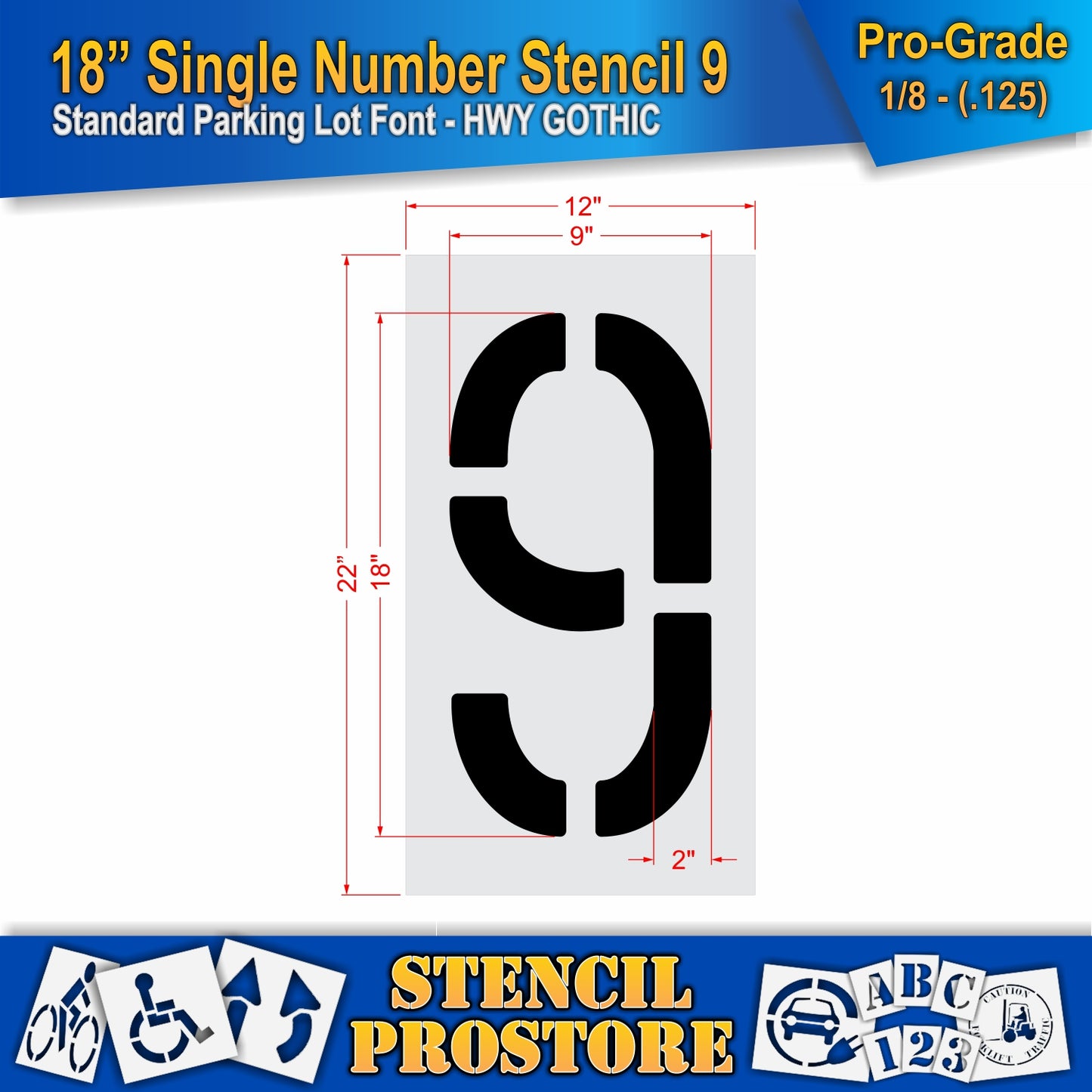 18" Number Kit Stencil